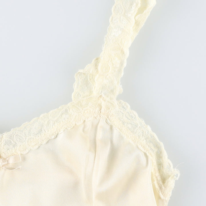 MEL-LIN Half-Length Lingerie Camisole Dress, Made in USA, Women's Size XS Nylon ivory Vintage Second Hand
