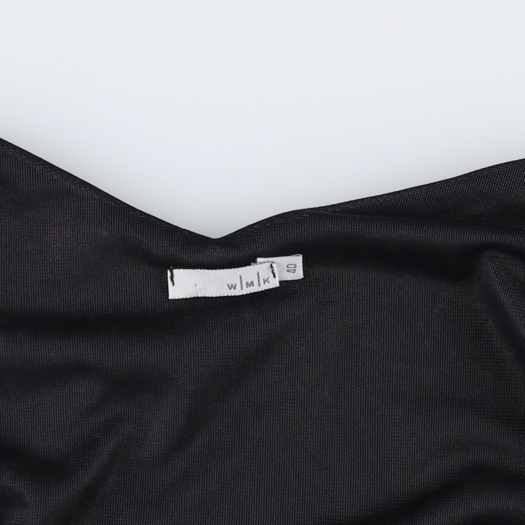 WMK All-over Floral Print Long Camisole Dress, Women's Size M (approx.) unclear black type Vintage Second Hand