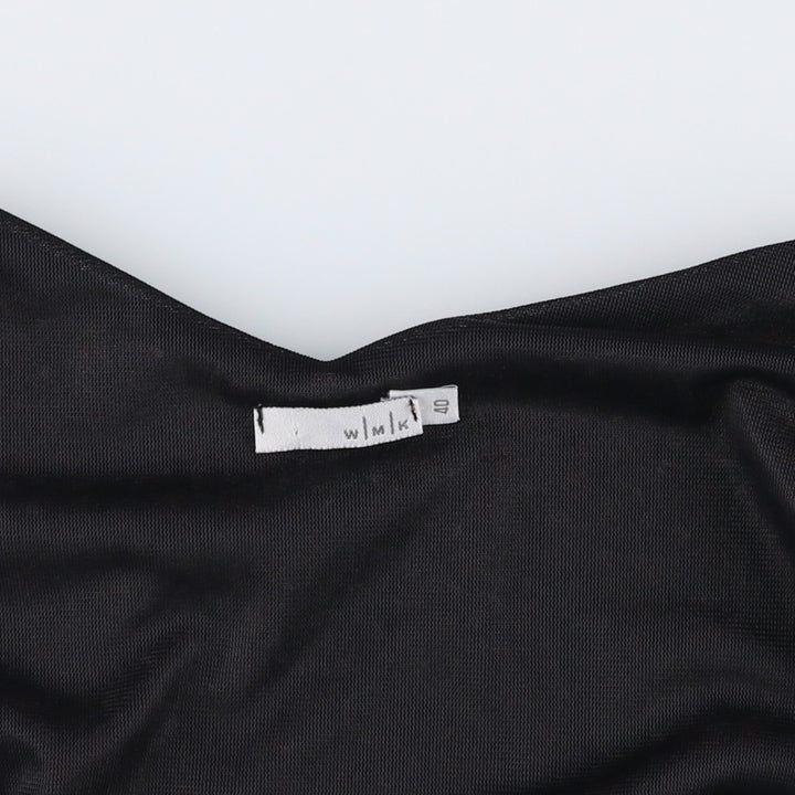 WMK All-over Floral Print Long Camisole Dress, Women's Size M (approx.) unclear black type Vintage Second Hand