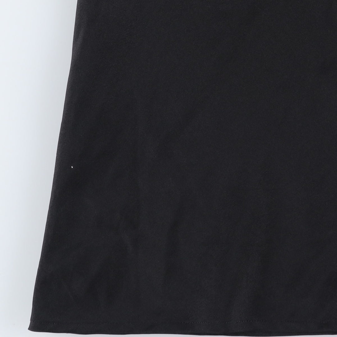 C and A YESSICA All-over print long irregular hem wrap sleeveless flared dress (women's size XL equivalent) polyester black type Vintage Second Hand