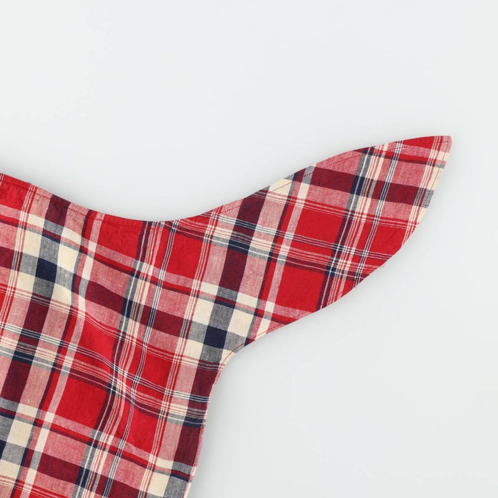 Ralph Lauren LAUREN Check Pattern Half-Length Wrap Skirt, Women's Size L (approx.) linen red type Vintage Second Hand