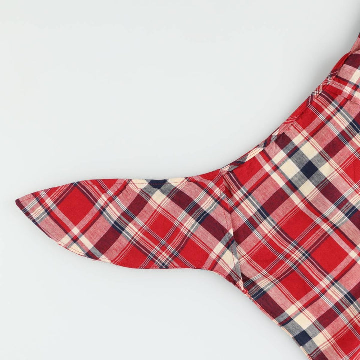 Ralph Lauren LAUREN Check Pattern Half-Length Wrap Skirt, Women's Size L (approx.) linen red type Vintage Second Hand