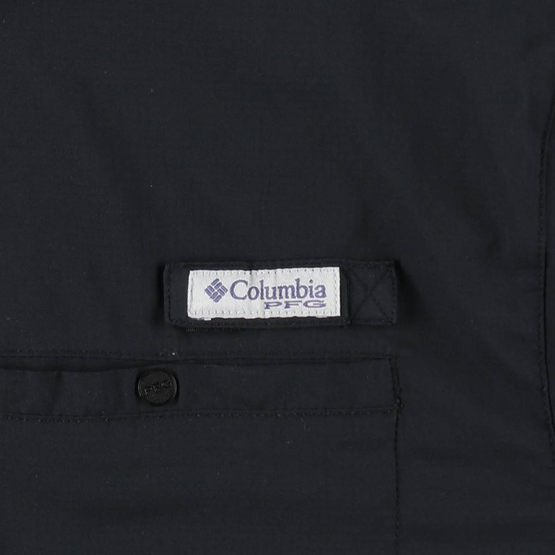 Columbia PFG OMNI-SHADE Omni-Shade Button-Down Short Sleeve Fishing Shirt Men's XL polyester black type Vintage Second Hand