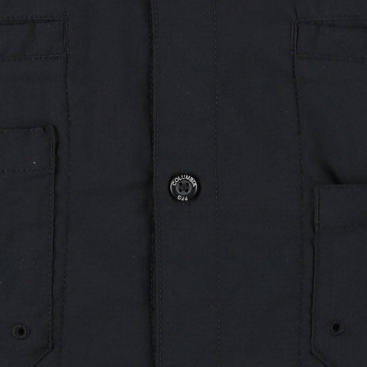 Columbia PFG OMNI-SHADE Omni-Shade Button-Down Short Sleeve Fishing Shirt Men's XL polyester black type Vintage Second Hand