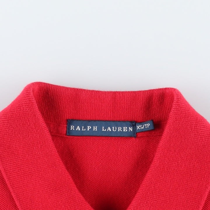 Ralph Lauren half-length short-sleeved polo shirt dress, women's size XS. cotton red type Vintage Second Hand