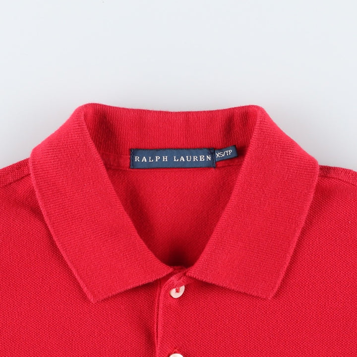 Ralph Lauren half-length short-sleeved polo shirt dress, women's size XS. cotton red type Vintage Second Hand