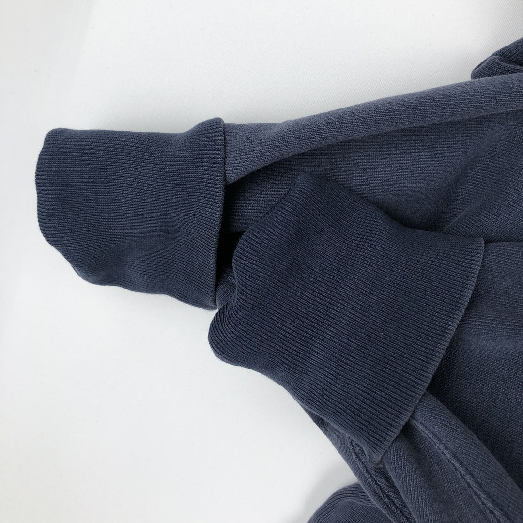 80'S Champion Reverse Weave Tricot Tag University of Iowa Check Pattern College Sweatshirt, Made in USA cotton navy blue type Vintage Second Hand