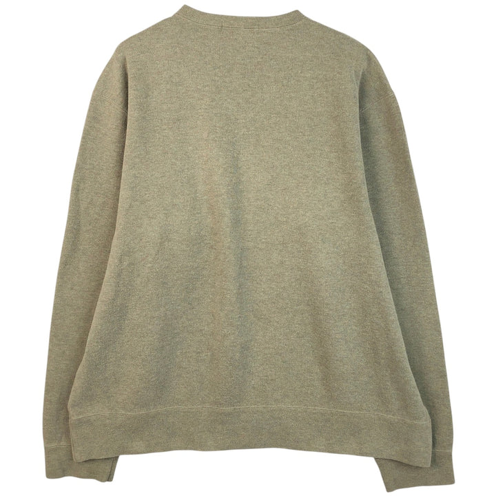 Ralph Lauren POLO by Ralph Lauren V-neck cotton knit sweater, men's XL size cotton Khaki type sage green Vintage Second Hand