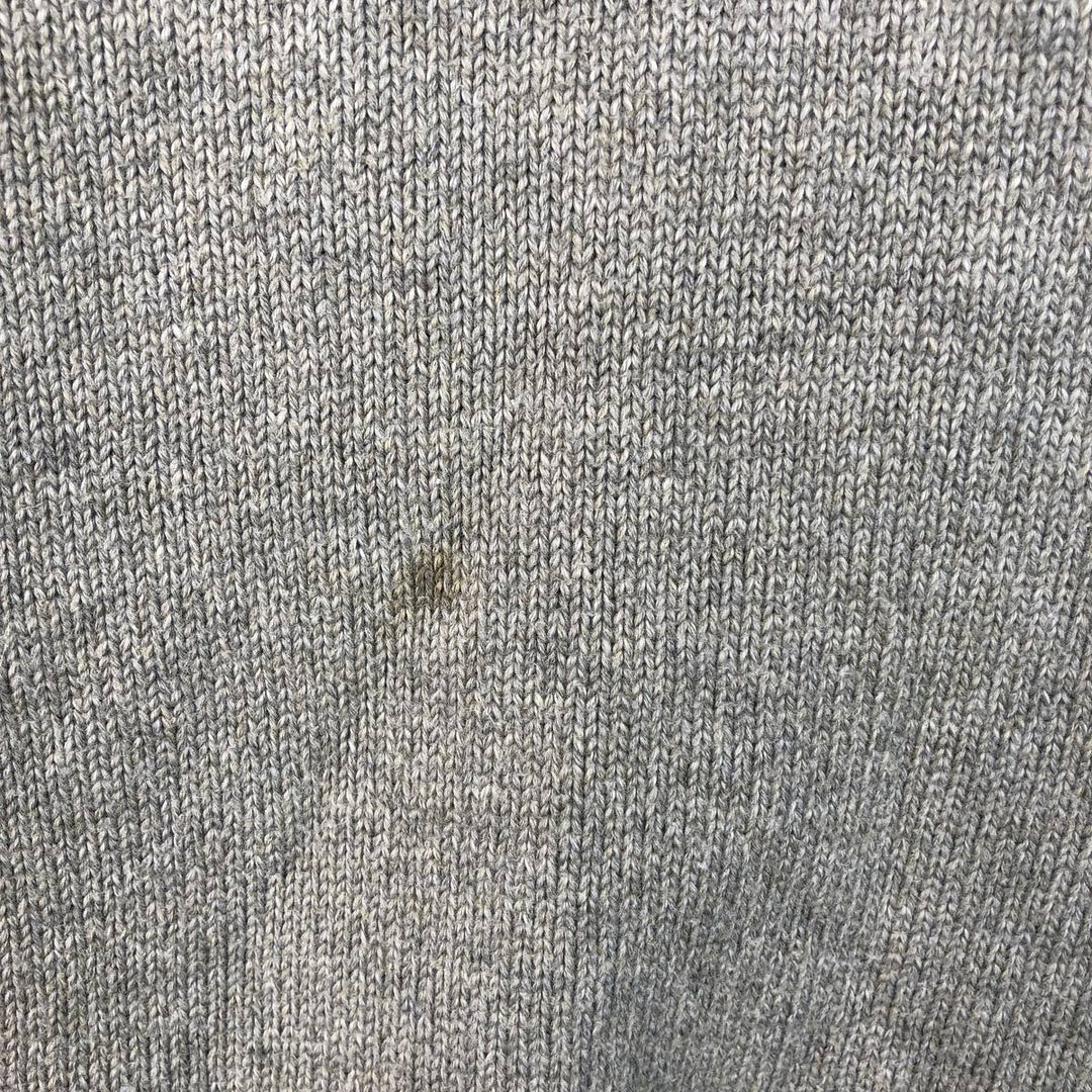 Ralph Lauren POLO RALPH LAUREN half-button cotton knit sweater, men's size M cotton gray type Vintage Second Hand
