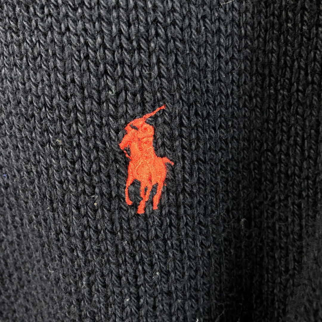 Ralph Lauren POLO by Ralph Lauren Cotton Knit Sweater Men's XXL Pima Cotton navy blue type Vintage Second Hand