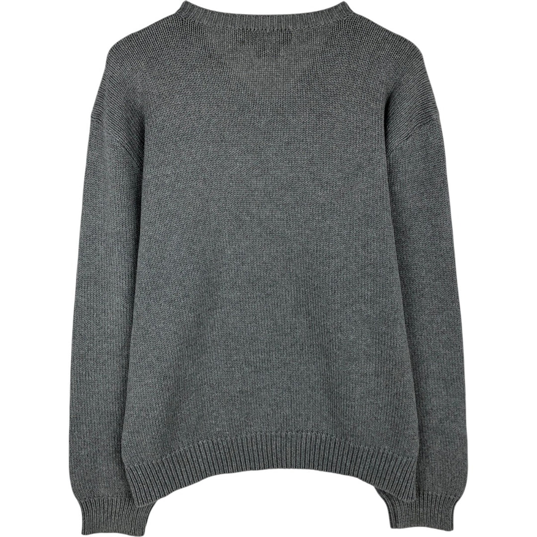 Ralph Lauren POLO by Ralph Lauren V-neck cotton knit sweater, men's XL size cotton gray type Vintage Second Hand