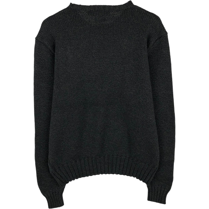 Ralph Lauren POLO by Ralph Lauren Cotton Knit Sweater Men's L size cotton black type Vintage Second Hand