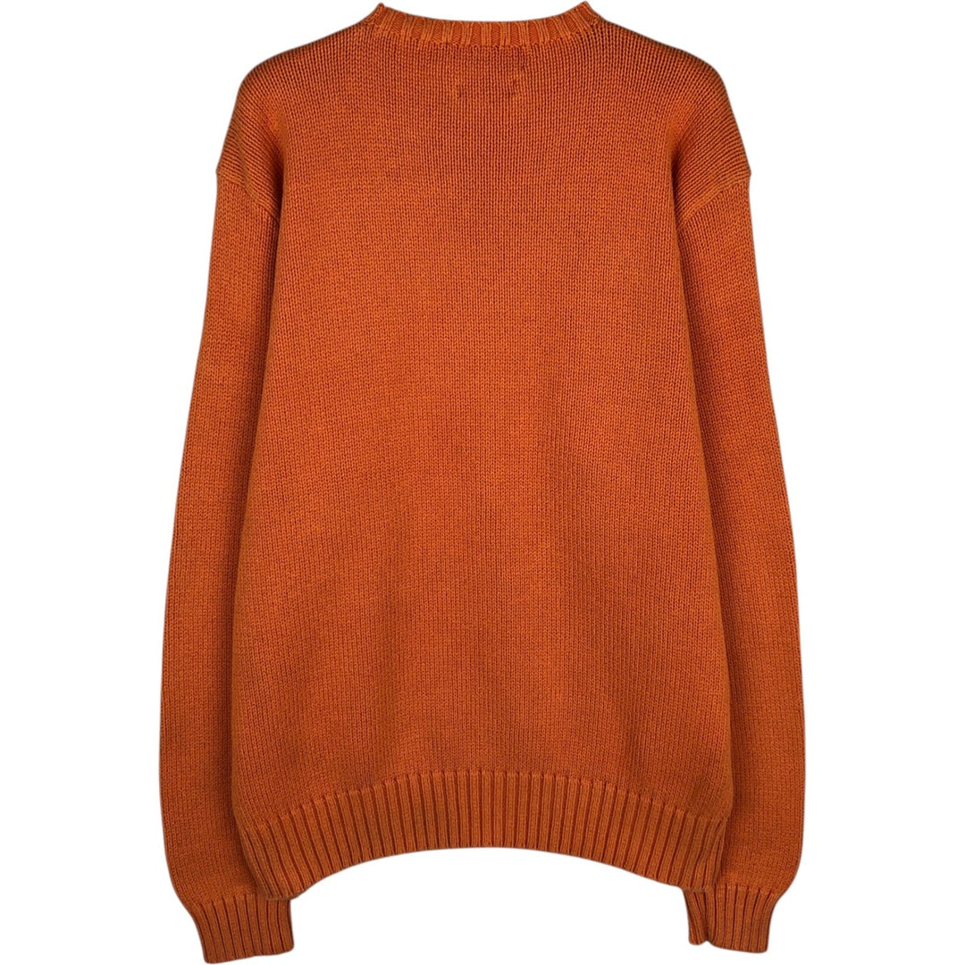 Ralph Lauren POLO by Ralph Lauren Cotton Knit Sweater Men's L size Pima Cotton orange type Vintage Second Hand