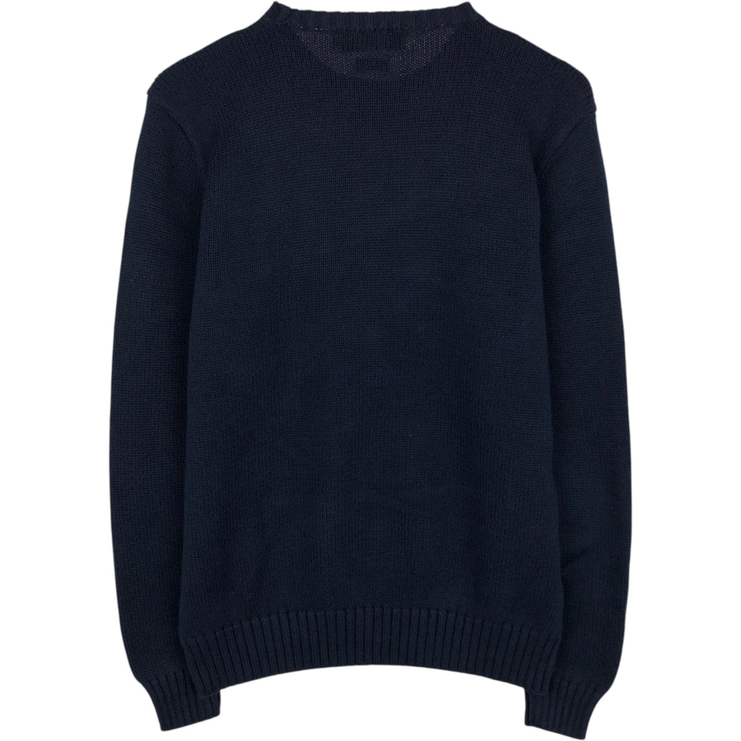 Ralph Lauren POLO by Ralph Lauren Cotton Knit Sweater Men's M Size cotton navy blue type Vintage Second Hand