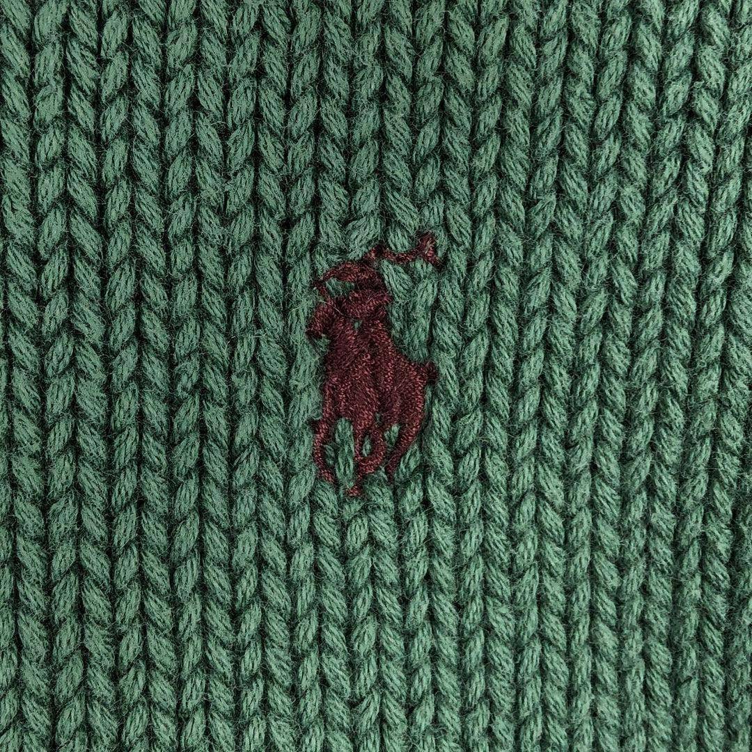 Ralph Lauren POLO by Ralph Lauren Cotton Knit Sweater Men's L size cotton green type Vintage Second Hand