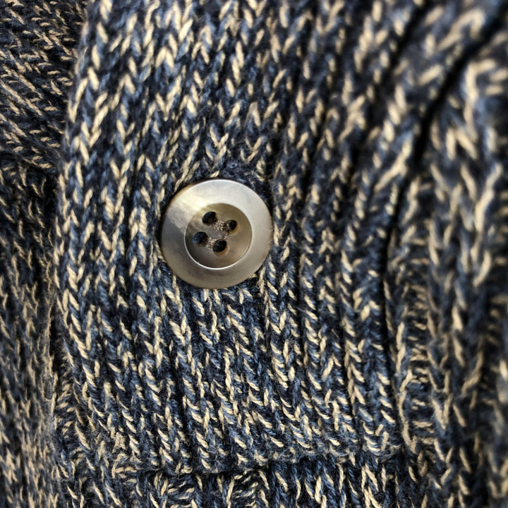 Eddie Bauer Henley Neck Cotton Knit Sweater Men's Size L cotton Beige type Vintage Second Hand