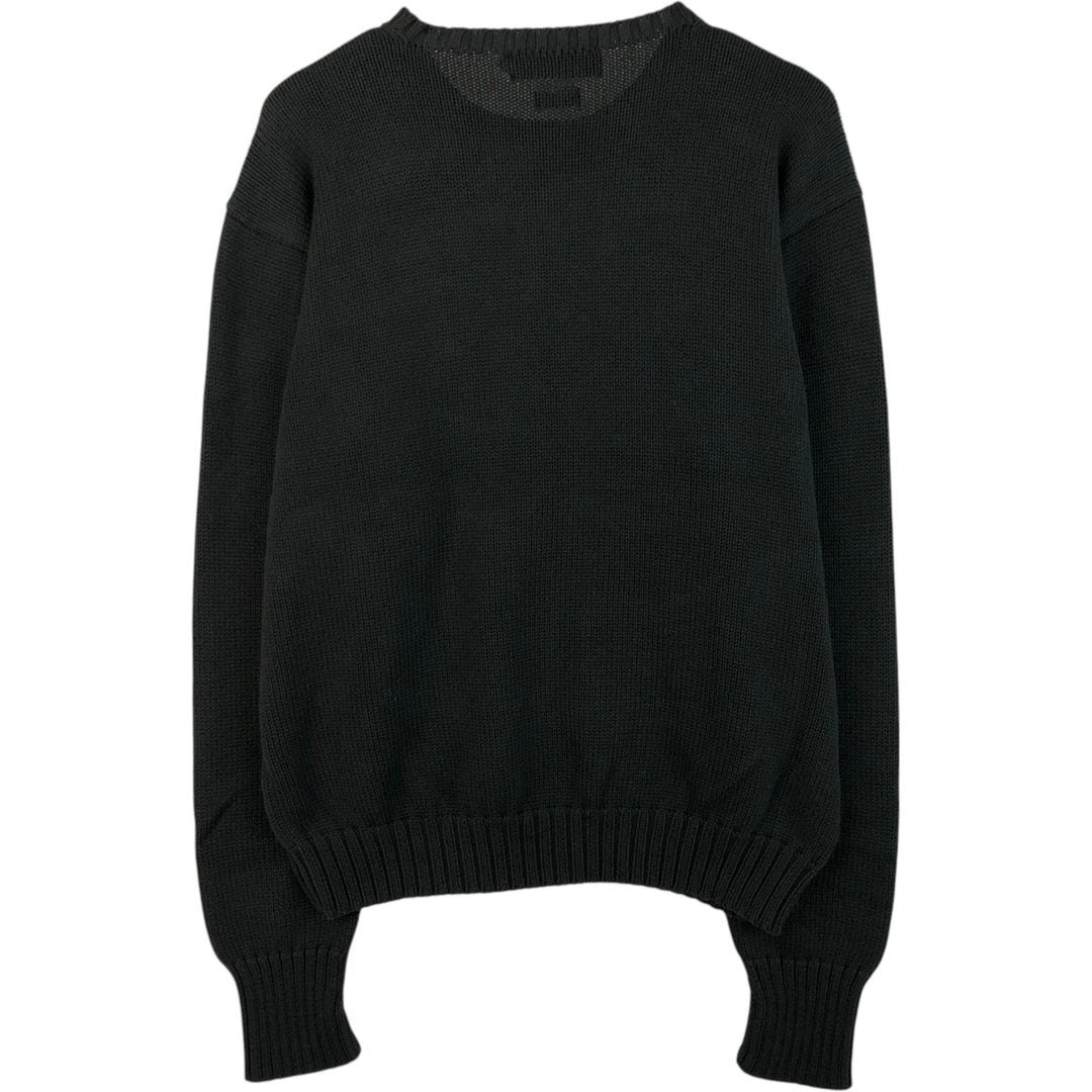 Ralph Lauren POLO by Ralph Lauren Cotton Knit Sweater Men's L size cotton black type Vintage Second Hand