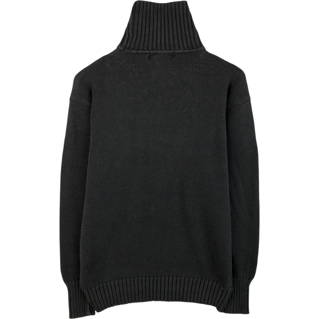 Ralph Lauren turtleneck cotton knit sweater, men's size M cotton black type Vintage Second Hand
