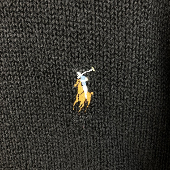 Ralph Lauren turtleneck cotton knit sweater, men's size M cotton black type Vintage Second Hand