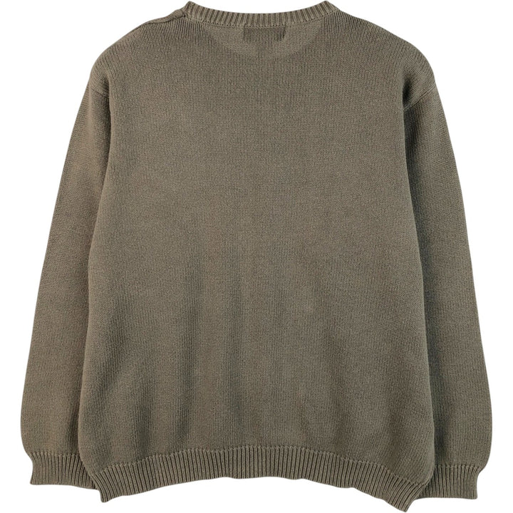 Eddie Bauer Cotton Knit Sweater, Men's XL cotton Khaki type Vintage Second Hand