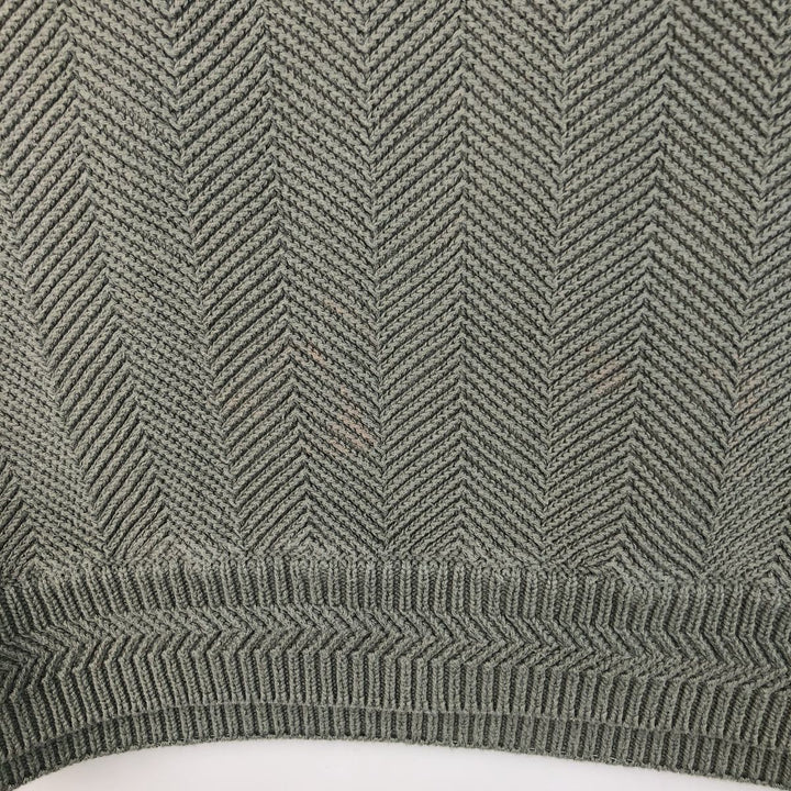 Ralph Lauren CHAPS cotton knit sweater, men's size M cotton Khaki type sage green Vintage Second Hand