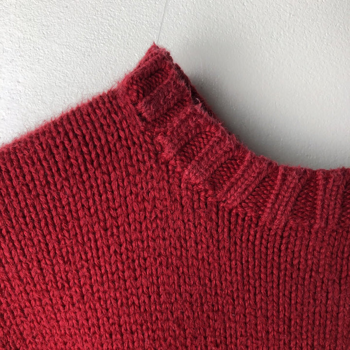 Ralph Lauren POLO by Ralph Lauren Cotton Knit Sweater Men's L size cotton red type Vintage Second Hand