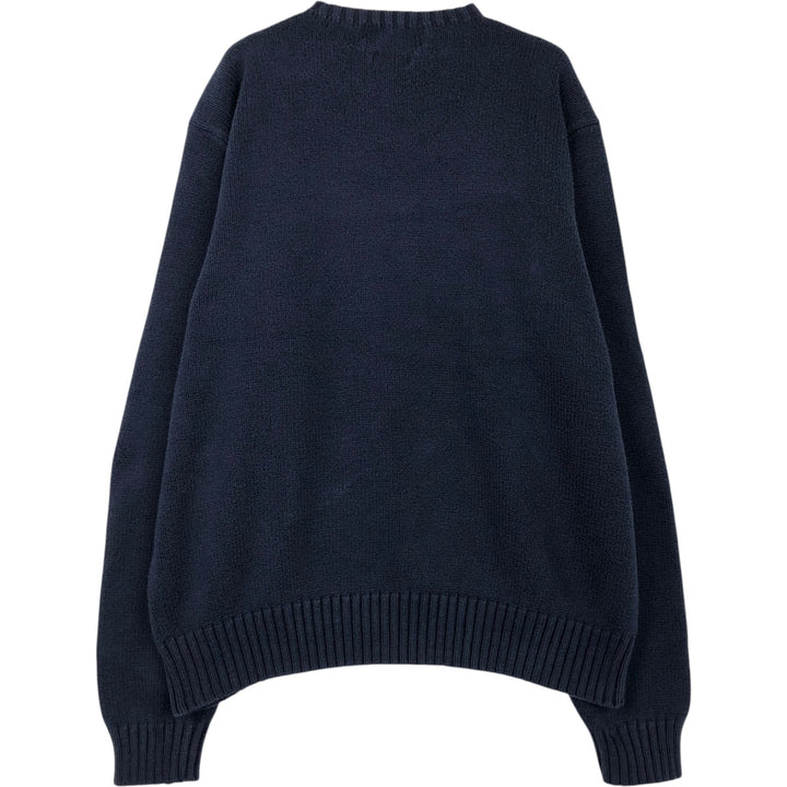 Ralph Lauren POLO by Ralph Lauren Cotton Knit Sweater Men's XL Pima Cotton navy blue type Vintage Second Hand