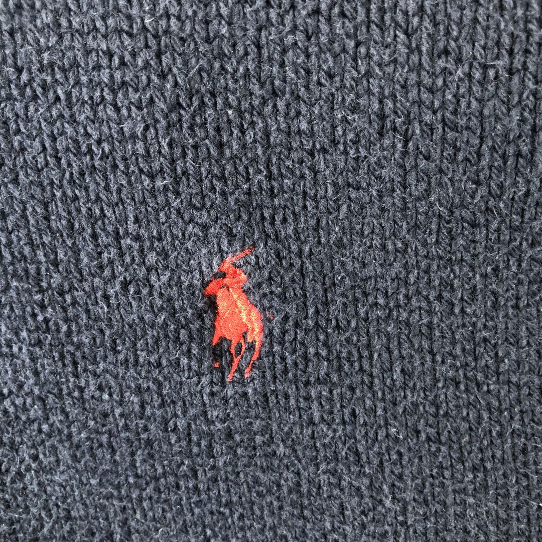Ralph Lauren POLO by Ralph Lauren Cotton Knit Sweater Men's XL Pima Cotton navy blue type Vintage Second Hand
