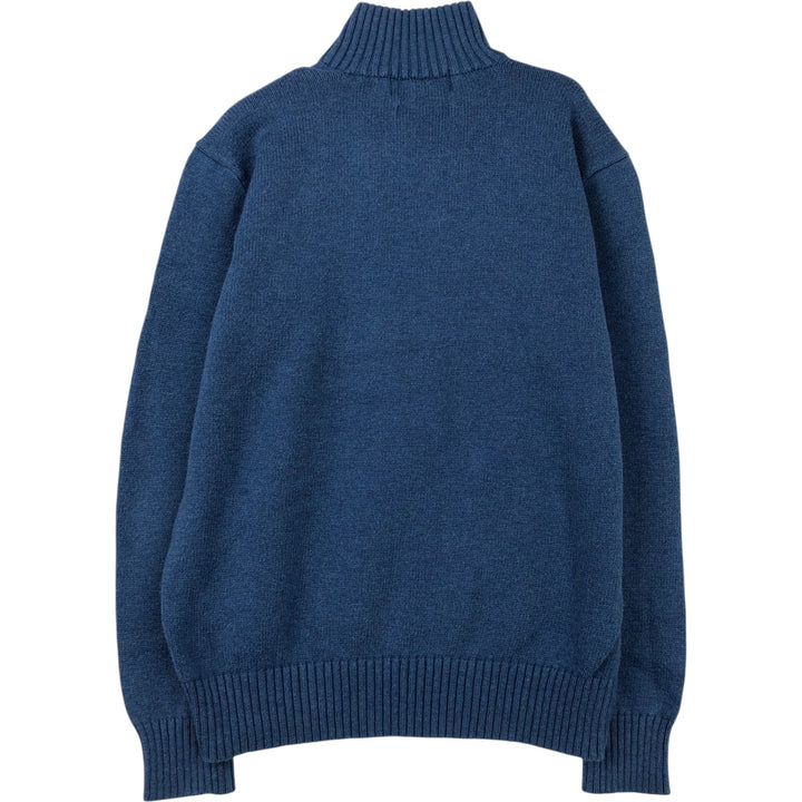 Ralph Lauren POLO by Ralph Lauren Half-Button Knit Sweater, Men's, Size M cotton Blue type light blue Vintage Second Hand