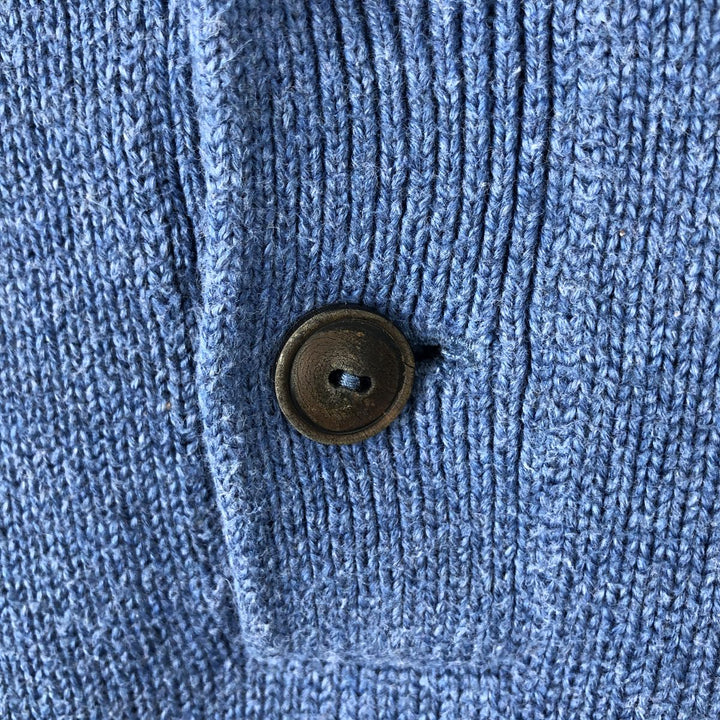 Ralph Lauren POLO by Ralph Lauren Half-Button Knit Sweater, Men's, Size M cotton Blue type light blue Vintage Second Hand