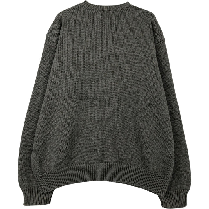 Ralph Lauren POLO by Ralph Lauren V-neck cotton knit sweater, men's XL size cotton gray type Vintage Second Hand