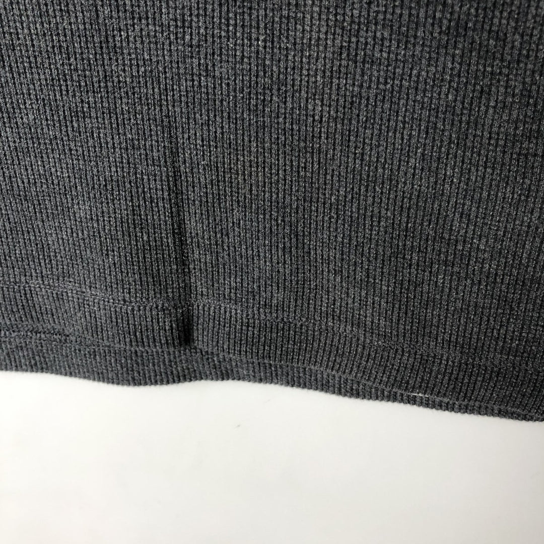 LANDS' END long-sleeved polo shirt, men's size L cotton Charcoal Vintage Second Hand