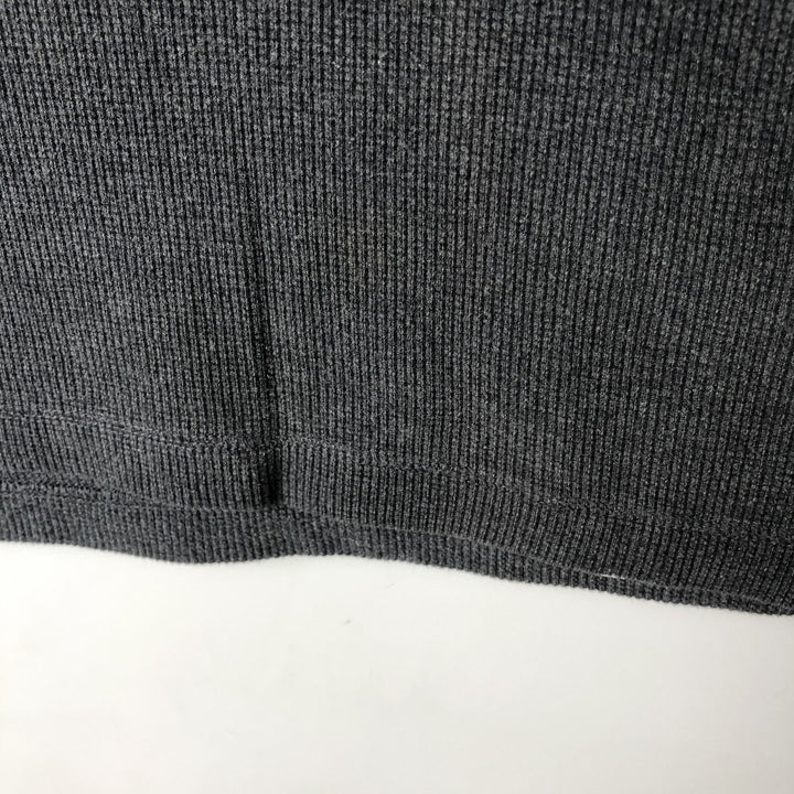 LANDS' END long-sleeved polo shirt, men's size L cotton Charcoal Vintage Second Hand