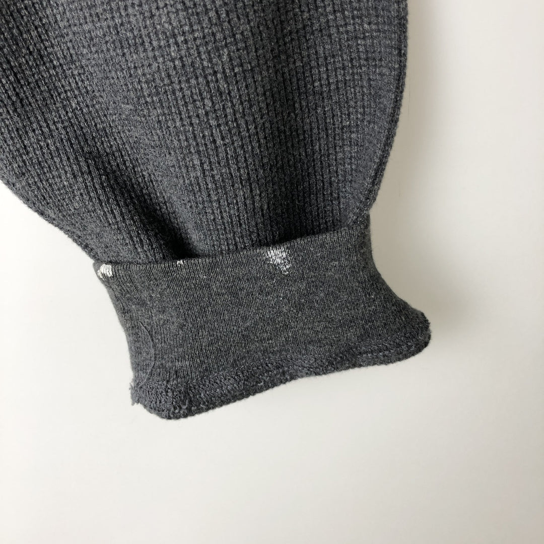 LANDS' END long-sleeved polo shirt, men's size L cotton Charcoal Vintage Second Hand