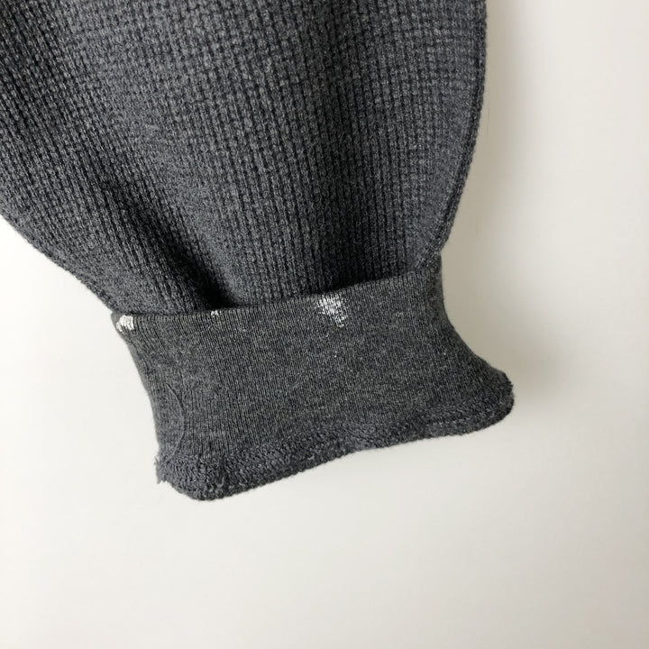 LANDS' END long-sleeved polo shirt, men's size L cotton Charcoal Vintage Second Hand