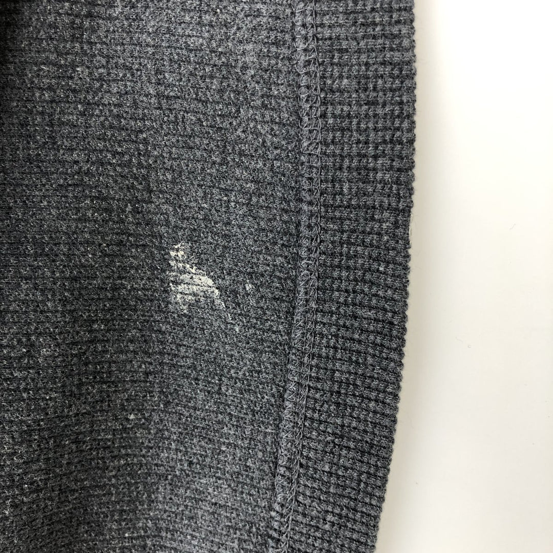 LANDS' END long-sleeved polo shirt, men's size L cotton Charcoal Vintage Second Hand