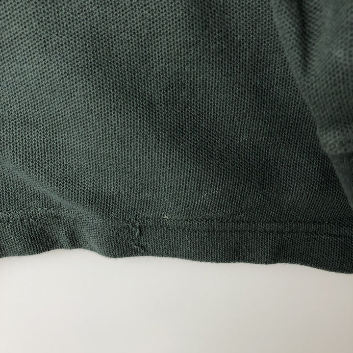 LLBean Men's Long Sleeve Polo Shirt (Size XL) cotton green type Vintage Second Hand