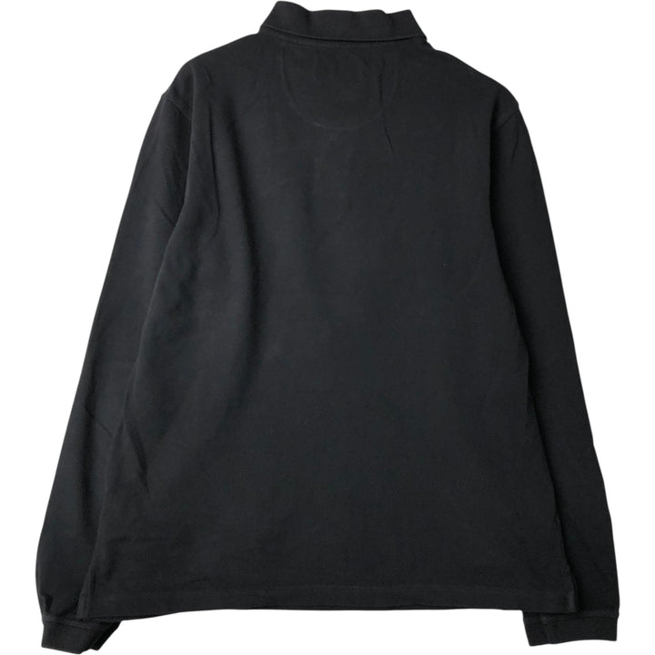 Barbour long-sleeved polo shirt, men's size L cotton black type Vintage Second Hand