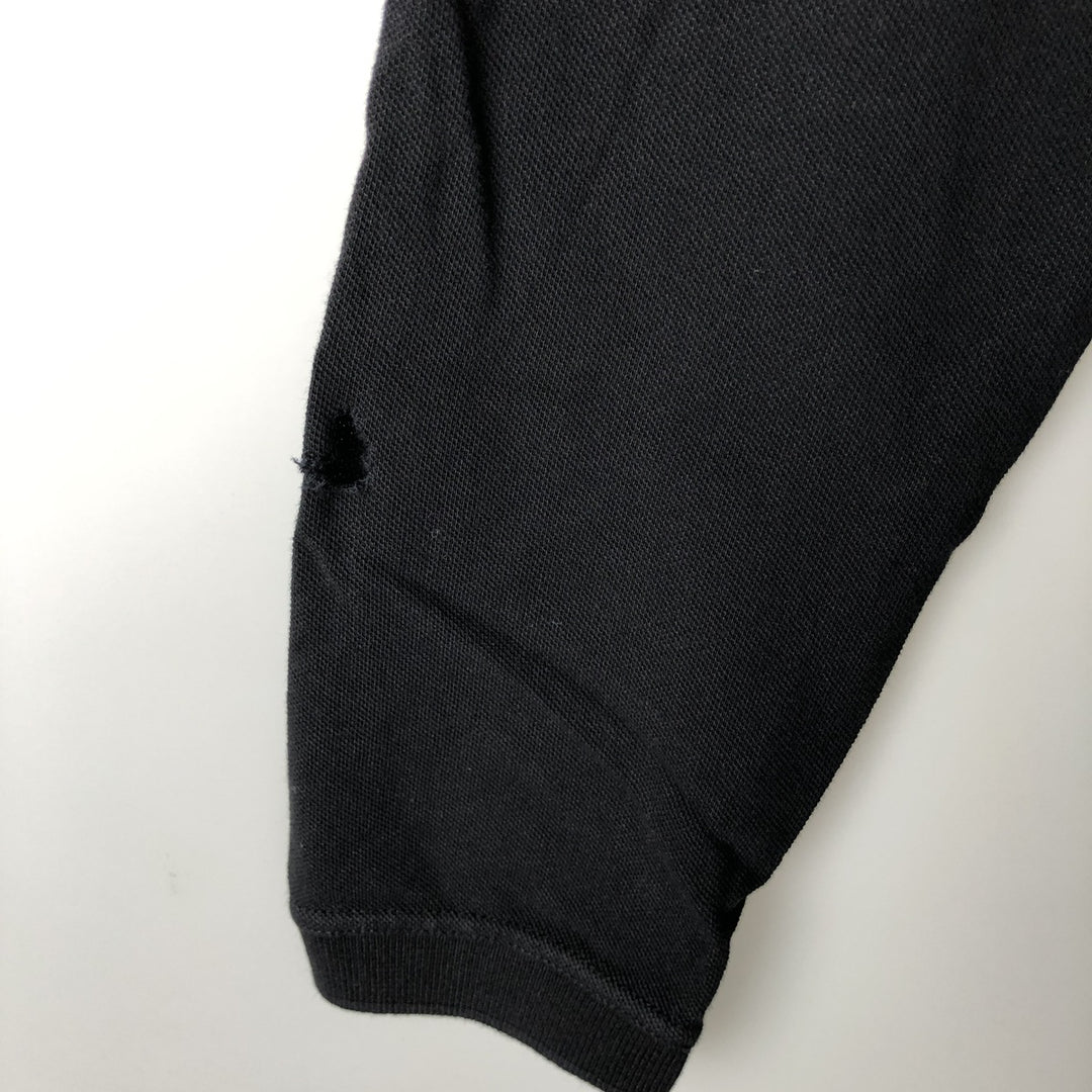 Barbour long-sleeved polo shirt, men's size L cotton black type Vintage Second Hand