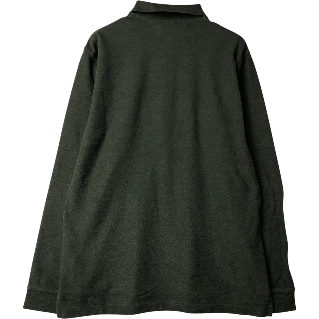 Brooks Brothers Est. 1818 Men's Long Sleeve Polo Shirt, Size M cotton green type Vintage Second Hand
