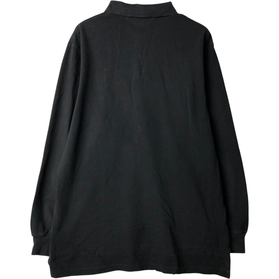 Ralph Lauren POLO RALPH LAUREN long-sleeved polo shirt, men's size L cotton black type Vintage Second Hand