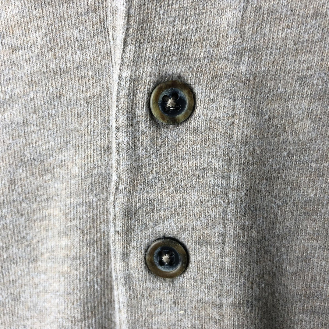 90'S LLBean Long Sleeve Polo Shirt, Men's XL, Vintage cotton Beige type Vintage Second Hand