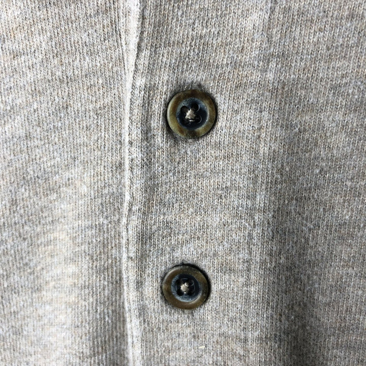 90'S LLBean Long Sleeve Polo Shirt, Men's XL, Vintage cotton Beige type Vintage Second Hand