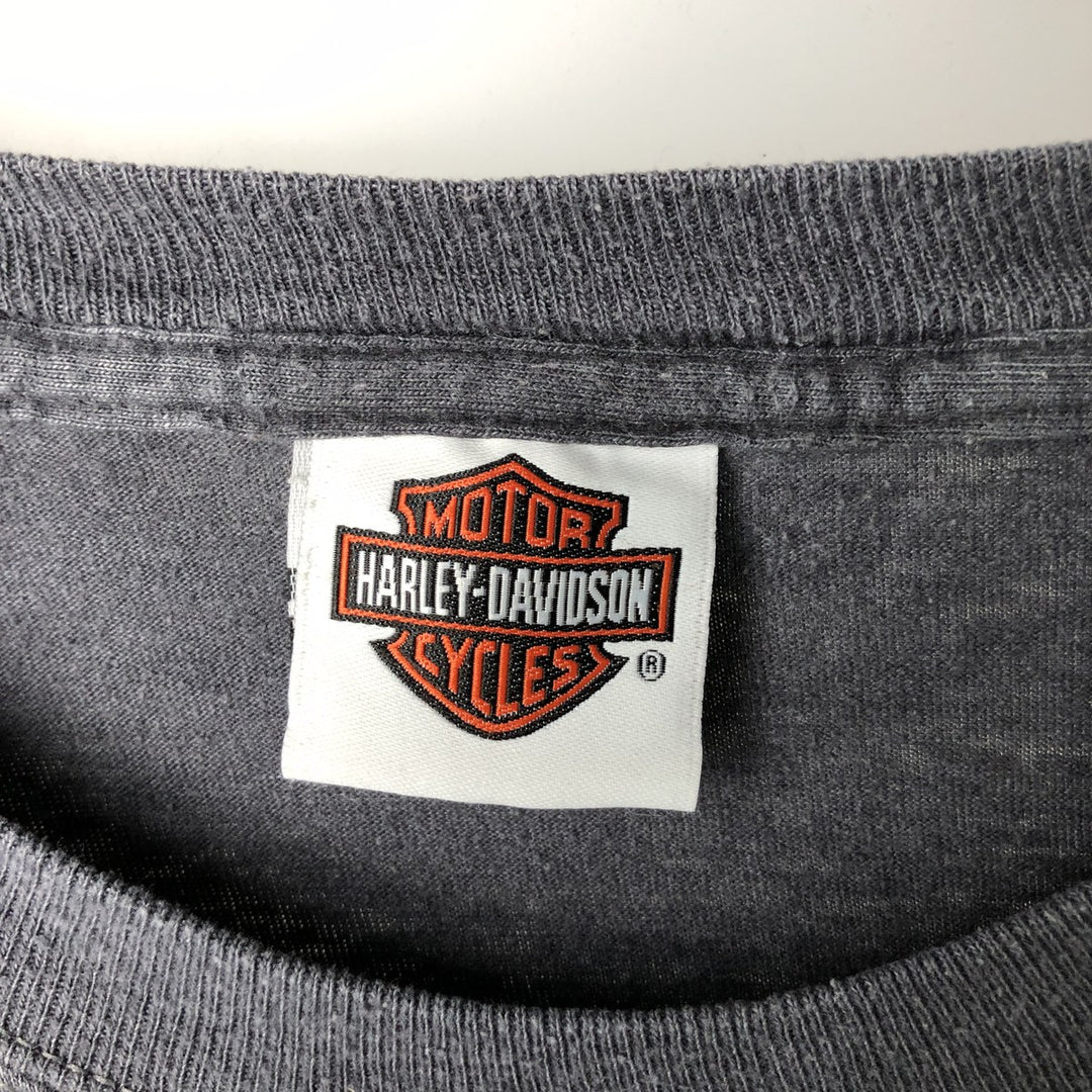 Harley-Davidson Long-Sleeve T-Shirt, Size 2X-LARGE (equivalent to Men's XXL) cotton gray type Vintage Second Hand