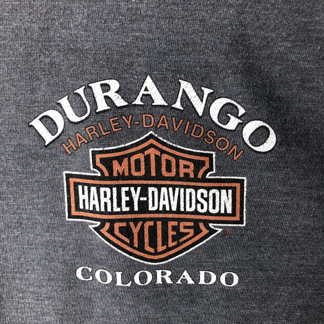 Harley-Davidson Long-Sleeve T-Shirt, Size 2X-LARGE (equivalent to Men's XXL) cotton gray type Vintage Second Hand
