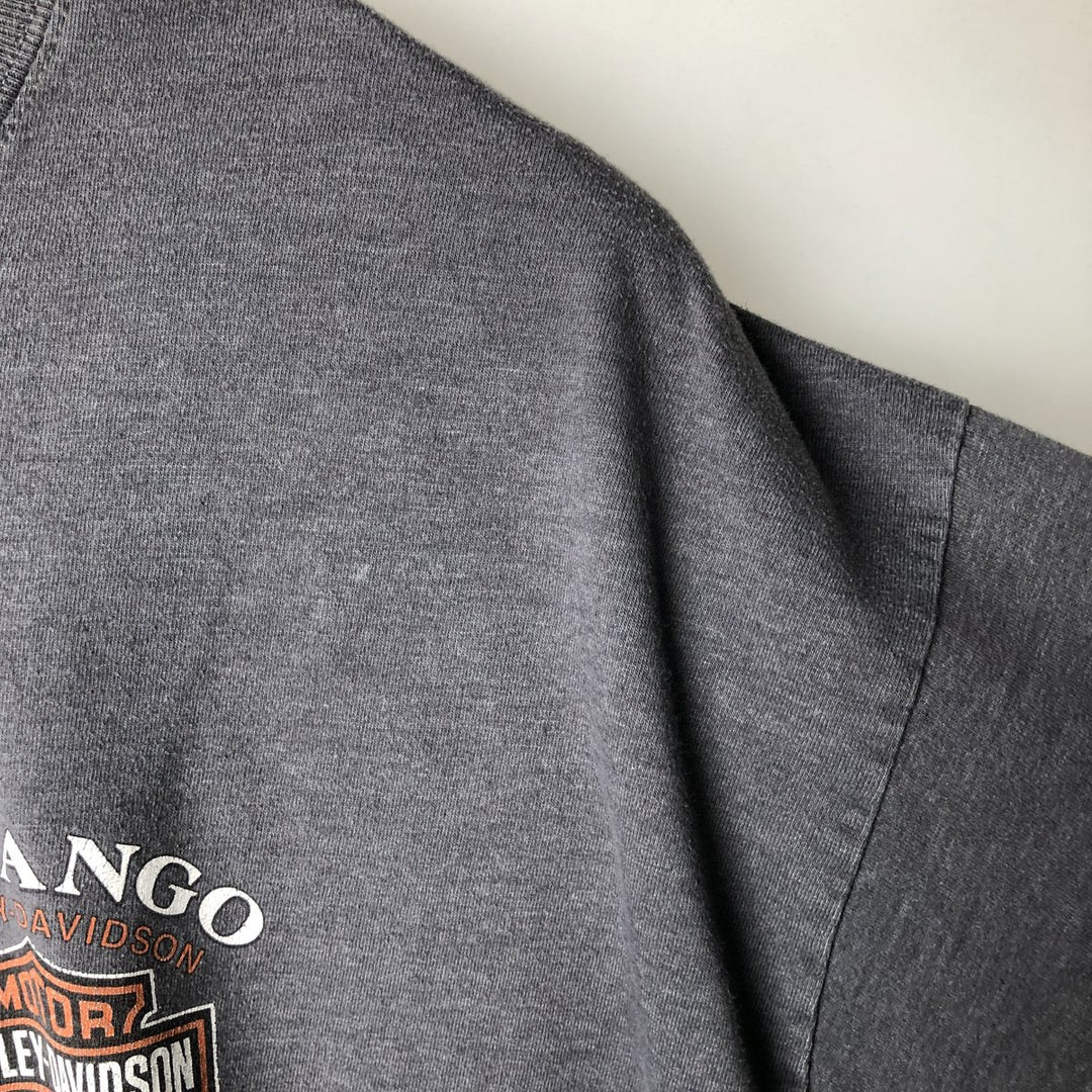 Harley-Davidson Long-Sleeve T-Shirt, Size 2X-LARGE (equivalent to Men's XXL) cotton gray type Vintage Second Hand