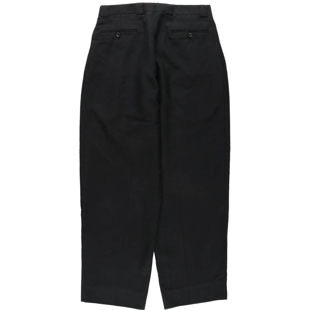FRANCO TASSI Two-Pleat Slacks, Made in Canada, Men's Size W31 (approx.), Vintage polyester black type Vintage Second Hand