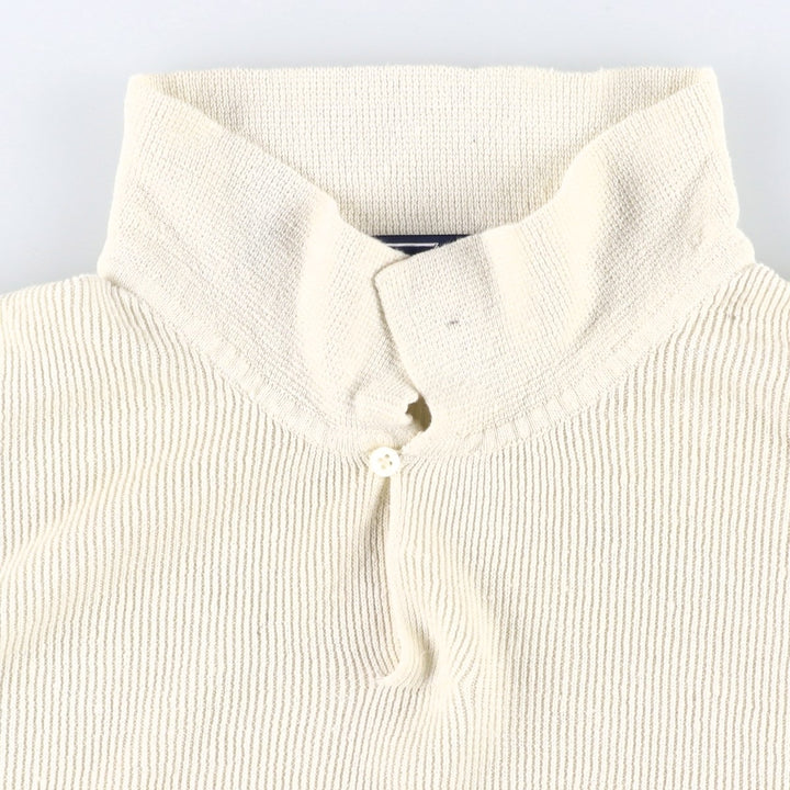 Ralph Lauren POLO by Ralph Lauren Open Collar Short Sleeve Polo Shirt, Men's Size XL (approx.) linen ivory Vintage Second Hand
