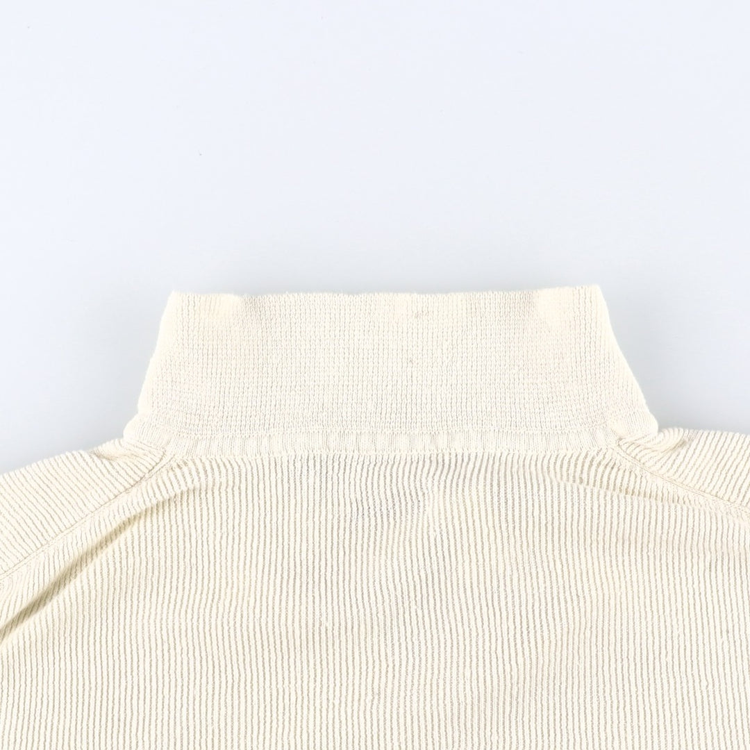 Ralph Lauren POLO by Ralph Lauren Open Collar Short Sleeve Polo Shirt, Men's Size XL (approx.) linen ivory Vintage Second Hand