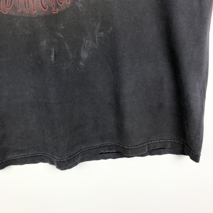 Harley-Davidson Eagle Pattern Stars and Stripes Motorcycle Bike T-shirt Men's Size L unclear black type Vintage Second Hand